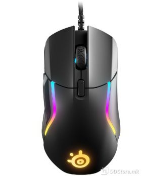 Mouse SteelSeries Rival 5 Gaming Optical Ergonomic 9-button IP54 Switches, RGB Black