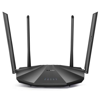 Tenda AC19 AC2100 Dual Band Gigabit WiFi Router, 4*6dBi external antennas, 5GHz: Up to 1733Mbps, 2.4GHz: Up to 300Mbps, 1*10/100/1000Mb