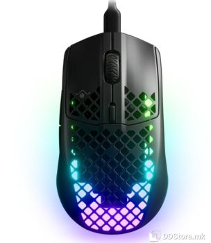 Mouse SteelSeries Aerox 3 (2022) Wireless/Bluetooth Gaming Optical RGB, AquaBarrier IP54, Onyx Black