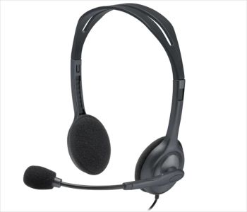 LOGITECH H111 Black w/microphone 981-000593, 1x3.5mm