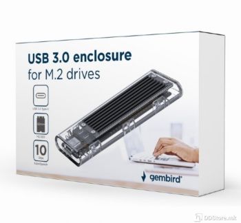 Gembird Transparent External Rack USB 3.1 for M.2 Drive NVMe