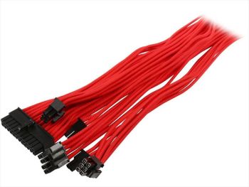 PHANTEX ATX 24-pin, CPU 4+4-pin, PCI-E 6+2-pin x2, 30cm w/cable clips RED, PH-CB-CMBO_RD