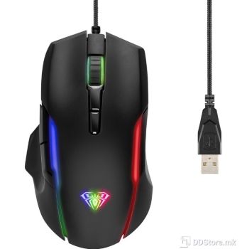 AULA Torment Gaming Mouse USB, RGB Ilumination, 6400DPI, Black, 278488