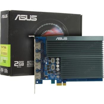 ASUS GT730-4H-SL-2GD5, NVIDIA GeForce GT 730 2 GB GDDR5, 4x HDMI Ports enable multi-monitor productivity on up to 4 displays, 90YV0H20-
