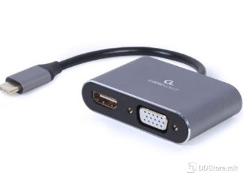 Adapter USB Type-C to 4K HDMI + VGA Gembird Space Grey