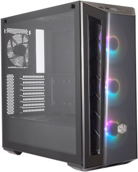 CoolerMaster MasterBox MB520 ARGB, LIGHT EM UP, Black, Mid Tower, DarkMirror Front Panel, Mesh Intakes, ARGB Lighting System, Tempered