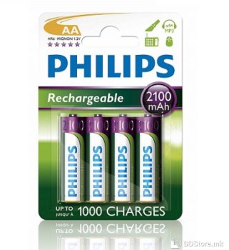 Batteries Philips Rechargable AA 4pack 2100 mAh
