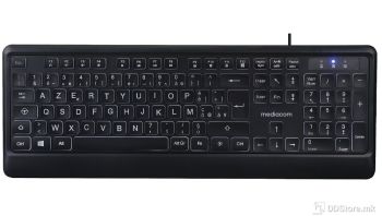 Keyboard Mediacom CX219 LIGHT Slim Black USB w/Backlight