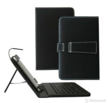 [C]Leather Keyboard for 7" Tablet PC Micro USB LDK Black