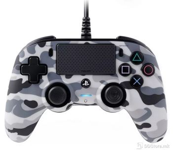 NACON COMPACT GAME PAD WIRED (for PC, PS4), w/Headset jack, CAMO GRAY, SLEH-00629