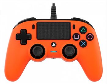 NACON COMPACT GAME PAD WIRED (for PC, PS4), w/Headset jack, ORANGE, SLEH-00473