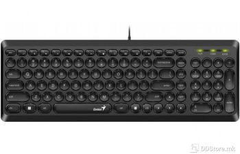 Genius Slimstar Q200 keyboard, Slim desktop keyboard, Black color