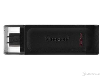 KINGSTON DATA TRAVELER 70 MEMORY USB Type-C 32GB (USB 3.2 Gen 1 speeds), Black, DT70/32GB