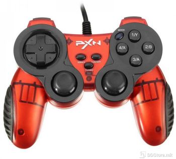 PXN-2901 USB Wired Game Controller Joystick - Red