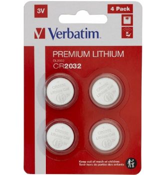 Batteries Verbatim CR2032 3V 4pack Lithium