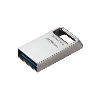 Kingston 256GB DataTraveler Micro 200MB/s Metal USB 3.2 Gen 1, Ultra-Small Premium Metal Design, DTMC3G2/256GB