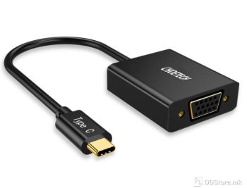 Adapter USB Type-C to VGA Choetech HUB-V01 Black