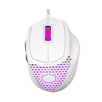 CoolerMaster MM720 RGB Gaming Mouse (Glossy White), PixArt Optical Sensor, LK Optical Micro Switches, 7 Level DPI Setting, 1000 Hz Poll