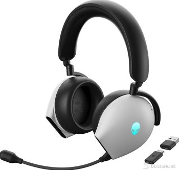 DELL Alienware Headset Tri-Mode Wireless Gaming AW920H (Lunar Light), Wireless Bluetooth/2.4 GHz