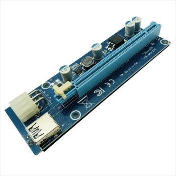 CONVERTOR PCI-E (1x) TO PCI-E (16X) Riser card 6-pin (006C)
