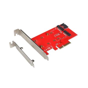 CONVERTOR PCI-E (4x) TO 2 x M.2 (SATA + NVME), P-LM-412N