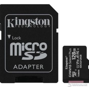 Kingston 128GB SDXC Canvas Select 100R CL10 UHS-I, Speeds up to 100 MB/s Read, SDS2/128GB