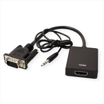 CONVERTOR VGA (M) TO HDMI (F) + audio