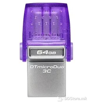 USB Drive 64GB Kingston DataTraveler microDuo 3C Gen3 USB 3.2 OTG Support