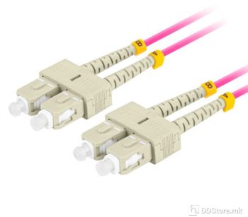 Cable Fiber Optic Duplex MM SC/UPC-SC/UPC 2m OM4 Lanberg Violet
