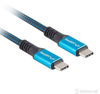 Cable USB 4.0 Type-C to Type-C 1.2m Lanberg 100W 8K 30HZ Black/Blue