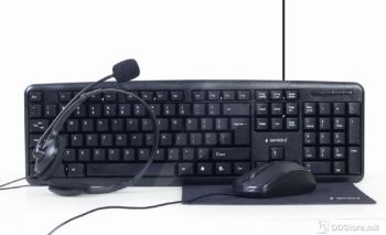 Office Set Gembird 4IN1 Keyboard+Mouse+Headphones+Mouse Pad