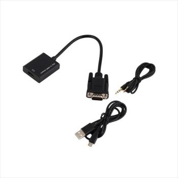 CONVERTOR VGA (M) TO HDMI (F) + audio/1