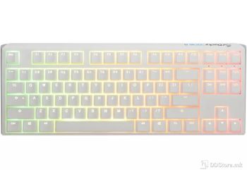 DUCKY ONE 3 TKL RGB PBT Double-shot keycaps HOT-SWAPPABLE Cherry MX Red, Pure White