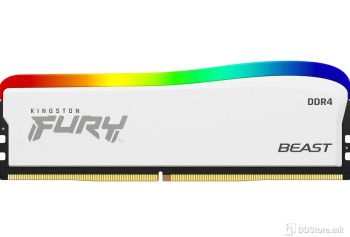 Kingston 16GB 3200MHz DDR4 CL16 DIMM  Fury Beast RGB White, KF432C16BWA/16