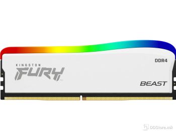 Kingston 8GB 3600MHz DDR4 CL17 DIMM  Fury Beast RGB White, KF436C17BWA/8