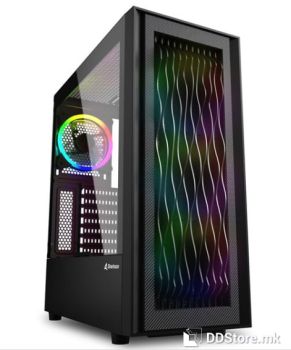 ATX Midi Tower Case Sharkoon RGB WAVE Gaming w/2xUSB 3.0, Type-C, 4x 120mm Fans