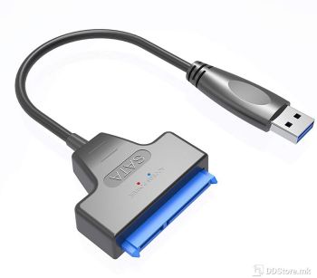 Power Box USB3.0 to sata ASM1153E, 20cm Cable, Black, 5Gbps for 2.5" Sata HDD, 2.5" SDD