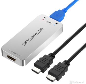 Power Box USB2.0 to HDMI video capture, 1080P 60hz, black