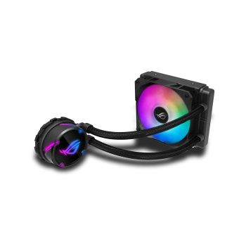 ASUS ROG STRIX LC 120 RGB, all-in-one liquid CPU cooler with Aura Sync, and ROG 120mm addressable RGB radiator fan, 90RC0051-M0UAY0