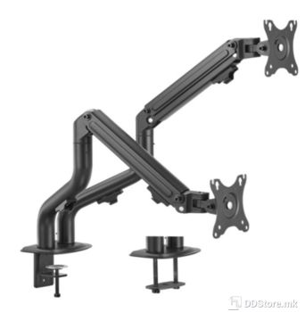 Gembird for 2 Monitors Gas Spring Black Monitor Desktop Stand