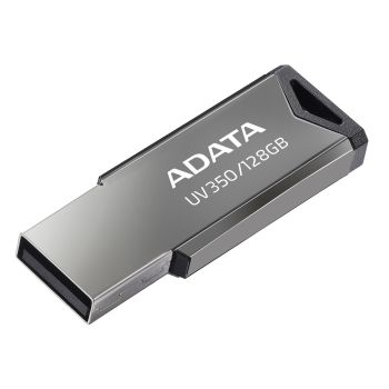 ADATA 128GB USB Flash Drive UV350, USB 3.2 Gen 1, Simple and capless design gets rid of the annoying caps, The hole at the end makes it
