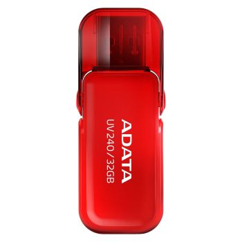 ADATA 32GB USB Flash Drive UV240, Red, Flip-Cap design, AUV240-32G-RRD