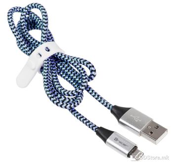 USB Cable for Apple Lightning Tracer 1m Black-Blue