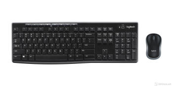 Logitech Keyboard + Mouse MK270, Wireless, US layout, Black