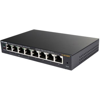 TP-Link TL-SG108PE 8-Port Gigabit Easy Smart Switch with 4-Port PoE+, PORT: 4× Gigabit PoE+ Ports, 4× Gigabit Non-PoE Ports, SPEC: 802.