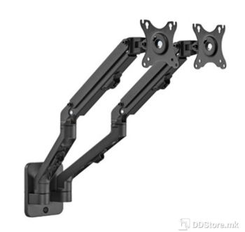 Monitor Wall Mountaing Arm Gembird for 2 Monitor Adjustable Black