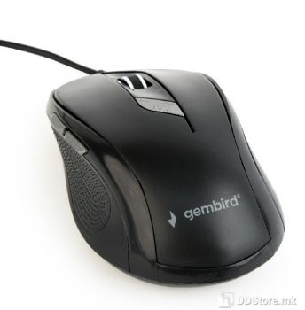 Mouse Gembird MUS-6B-01 Optical Black 1600DPI USB