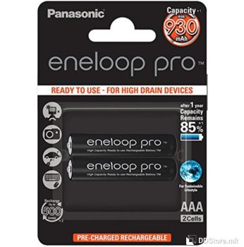 Batteries Panasonic Eneloop PRO Rechargable AAA 2 pack 930mAh
