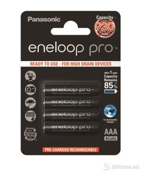 Batteries Panasonic Eneloop PRO Rechargable AAA 4 pack 930mAh