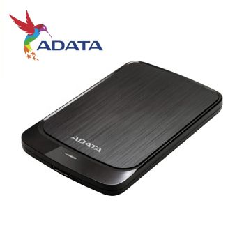 ADATA 1TB HV320 2.5” External Hard Drive, Black, USB 3.2 Gen1 (backward compatible with USB 2.0), 10.7mm* form factor, shock sensors, a